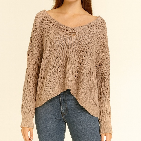 Anthropologie | Moon + Madison Open Knit Sweater | Size XS - Picture 1 of 6